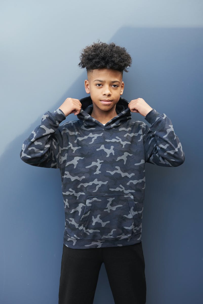 JH014J - KIDS CAMO HOODIE