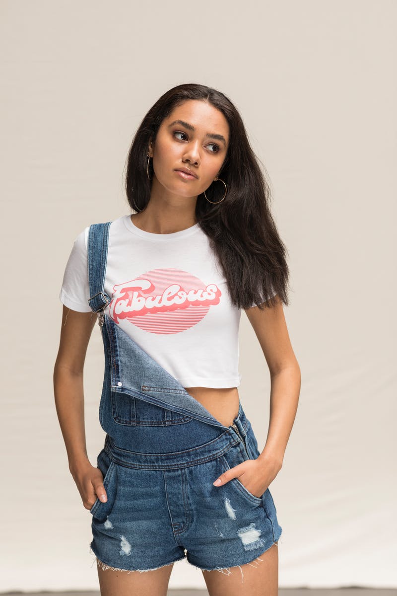 JT006 - WOMEN'S TRI-BLEND CROPPED T